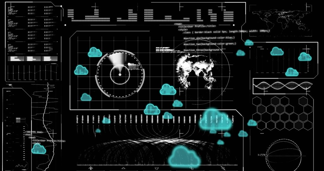 Global Cloud Computing and Data Visualization Interface - Free Images, Stock Photos and Pictures on Pikwizard.com