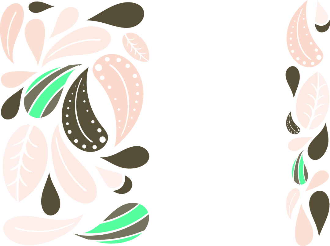 Colorful Leaves Decoration with Transparent Background