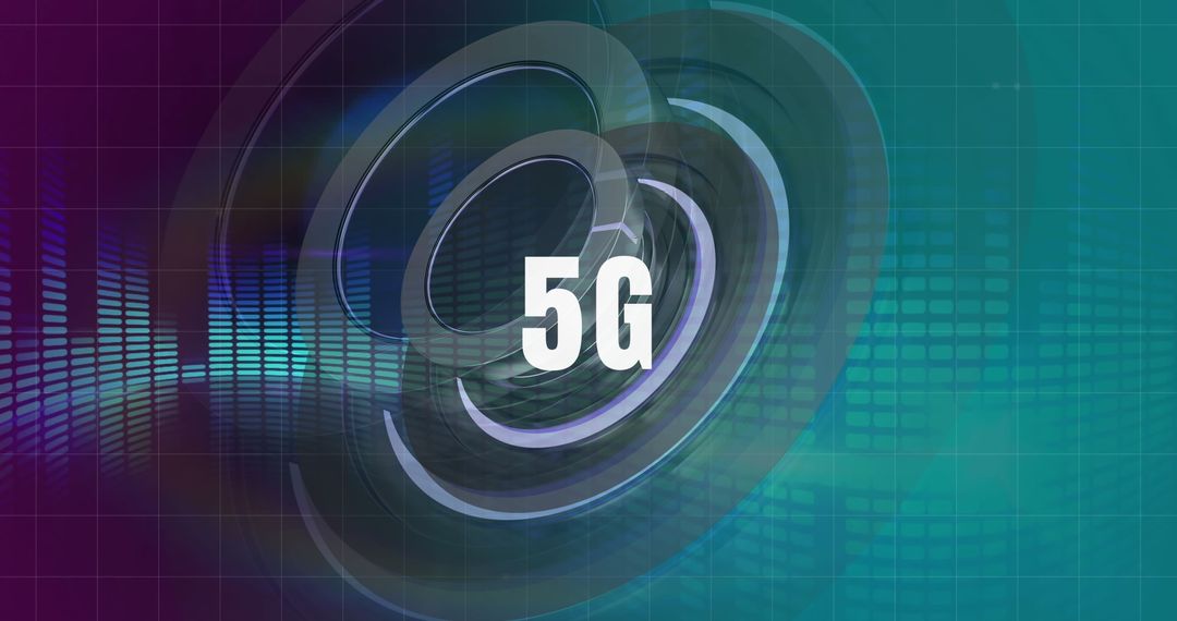 5G Technology Concept with Digital Interface Design