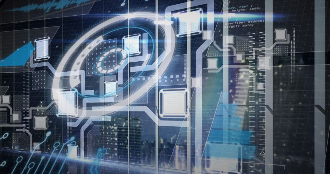 Futuristic Digital Data Analytics Interface