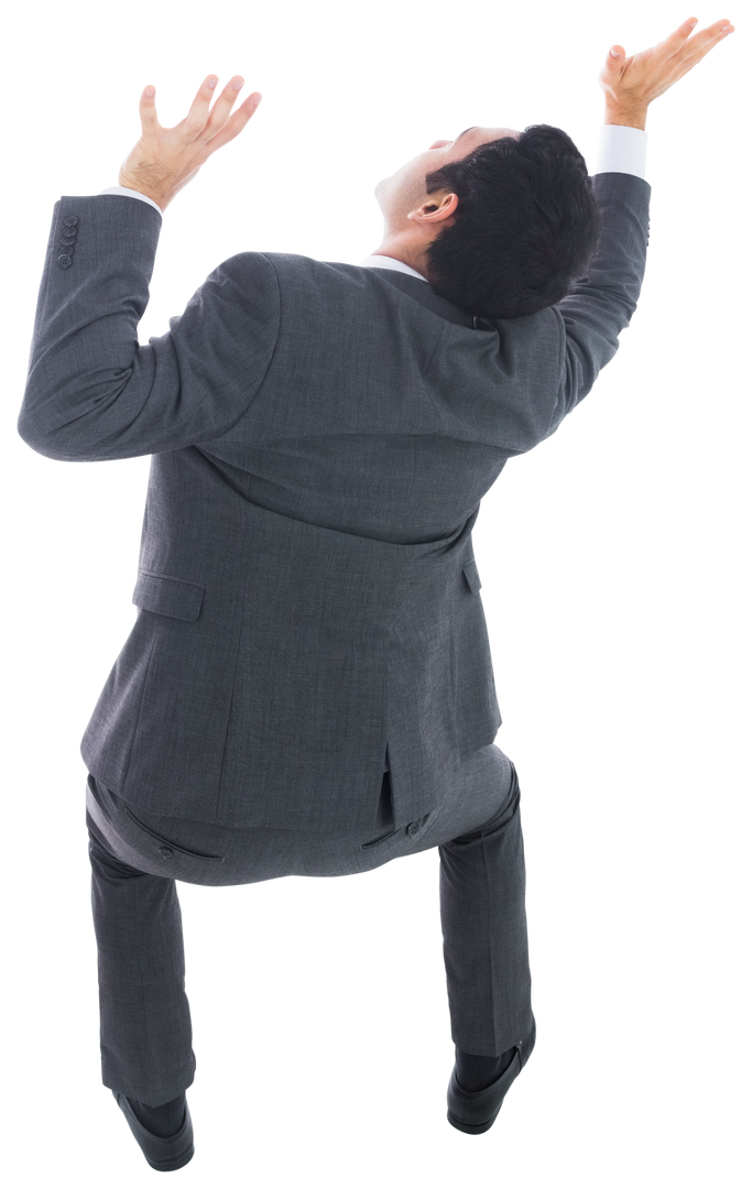 Businessman Gesturing Upward Transparent Background - Download Free Stock Images Pikwizard.com