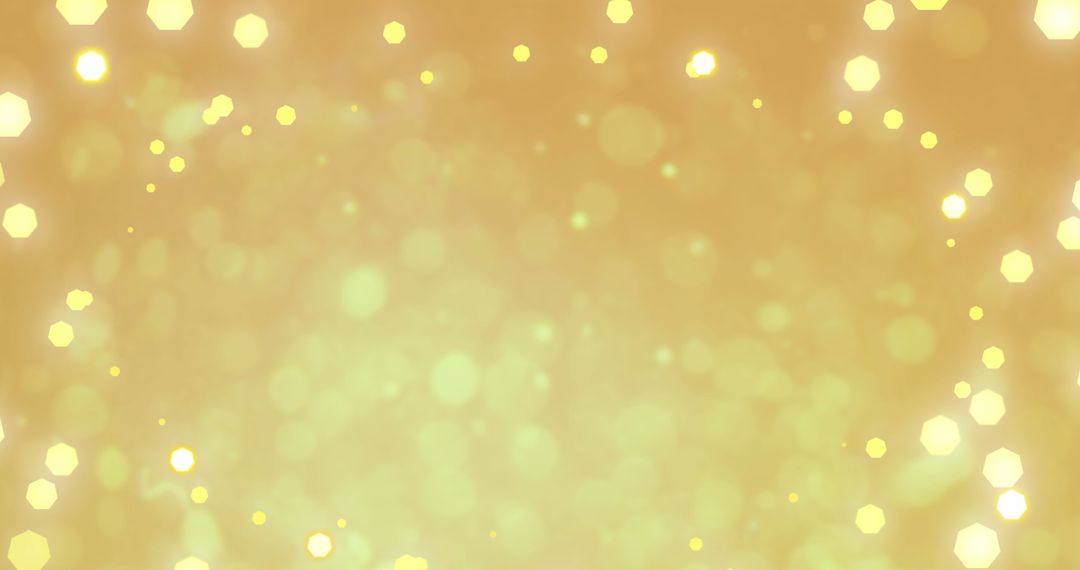 Flickering Bokeh Light Effects on Gold Background