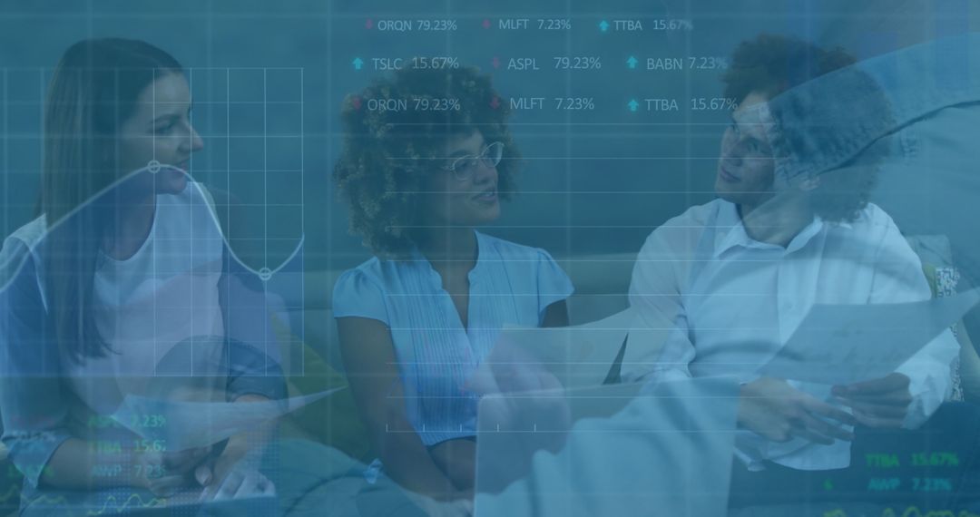 Team Collaboration Analyzing Data with Technology Overlay