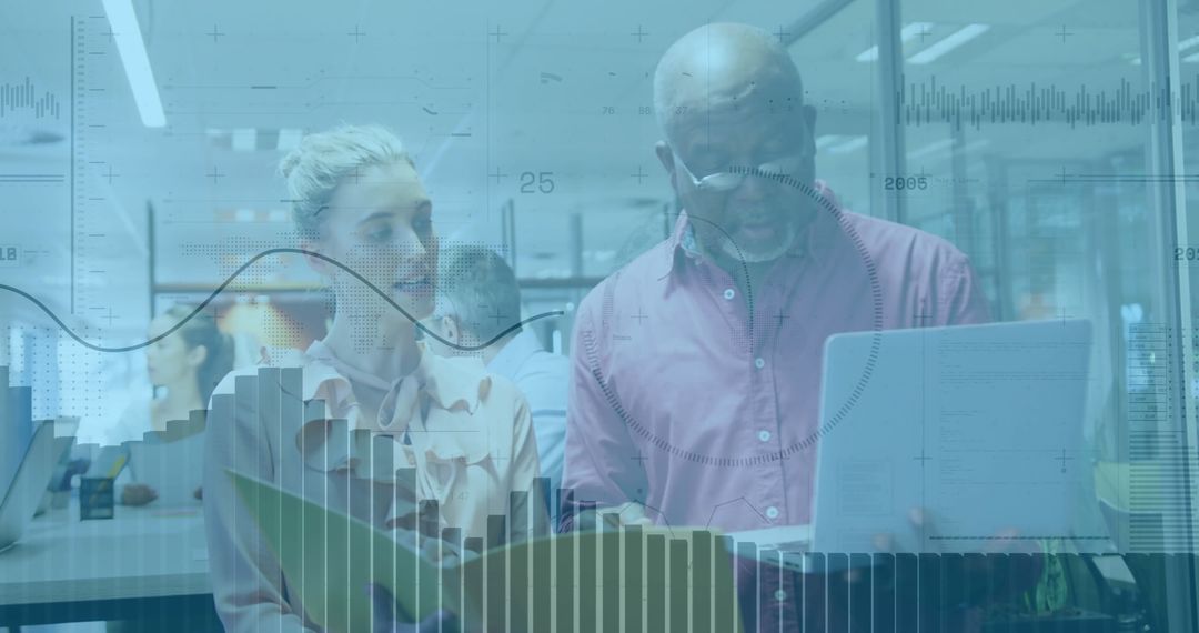 Collaborative Business Professionals Analyzing Financial Data Charts