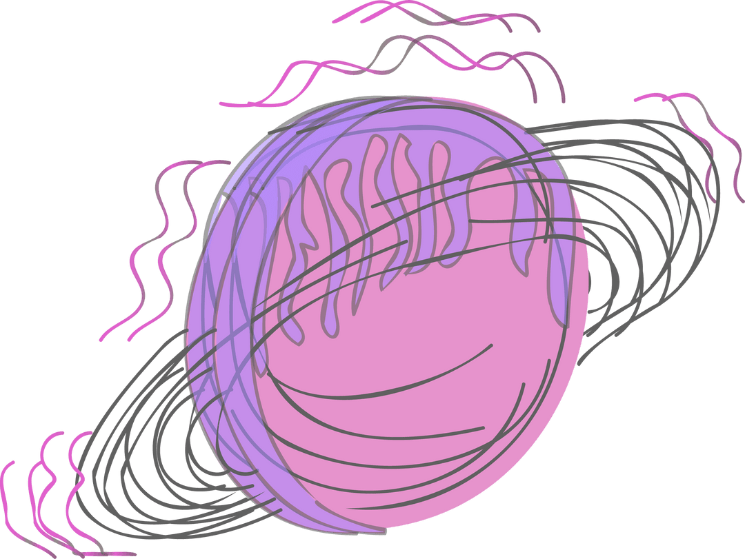 Futuristic Transparent Planet with Abstract Rings and Accents