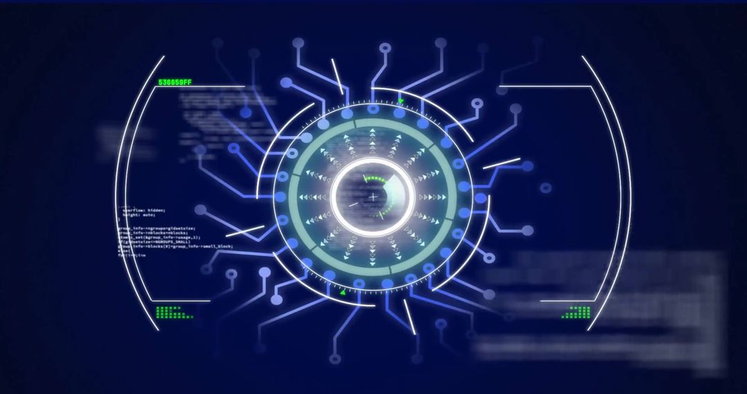 Futuristic Digital Interface with Data Nodes and Circuit Lines - Free Images, Stock Photos and Pictures on Pikwizard.com
