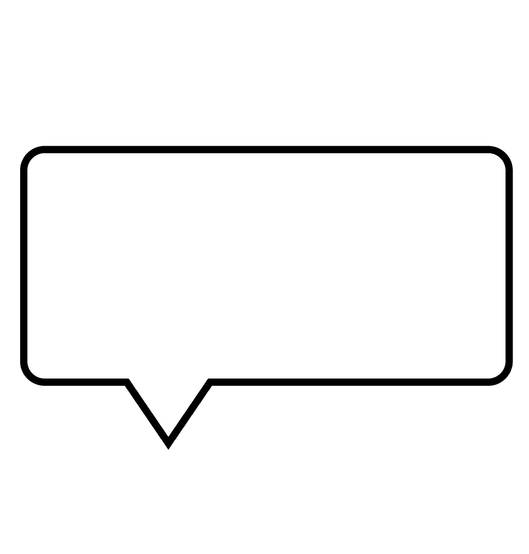 White Speech Bubble Illustration on Transparent Background for Messaging