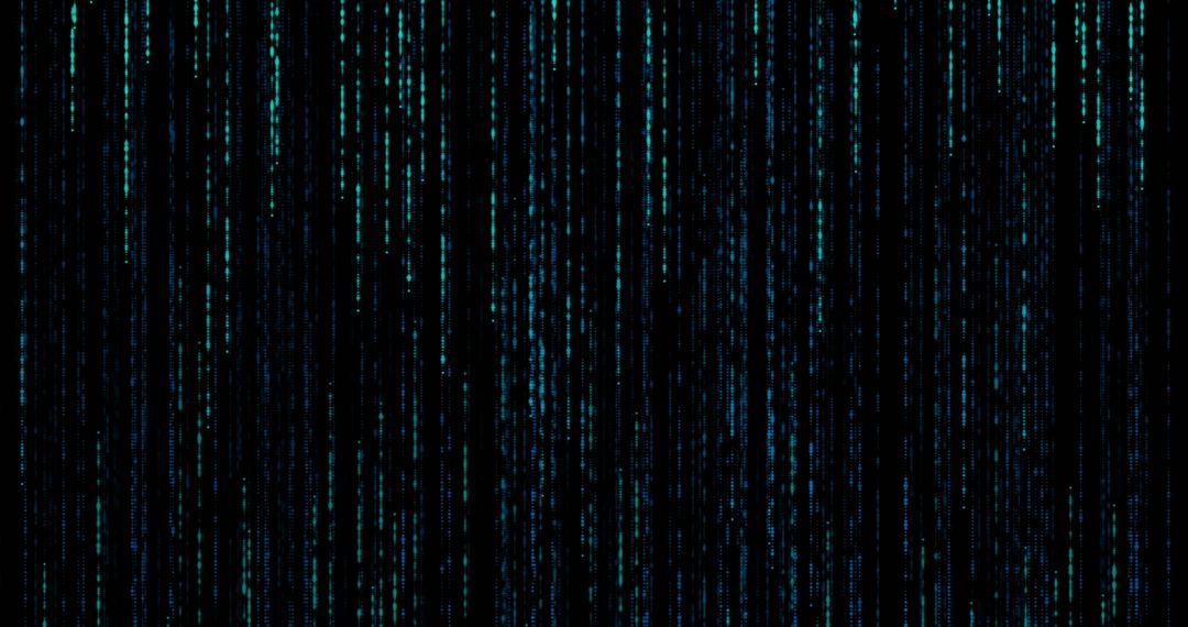 Cyber Abstract Green Code Visual Effect with Falling Digital Lines