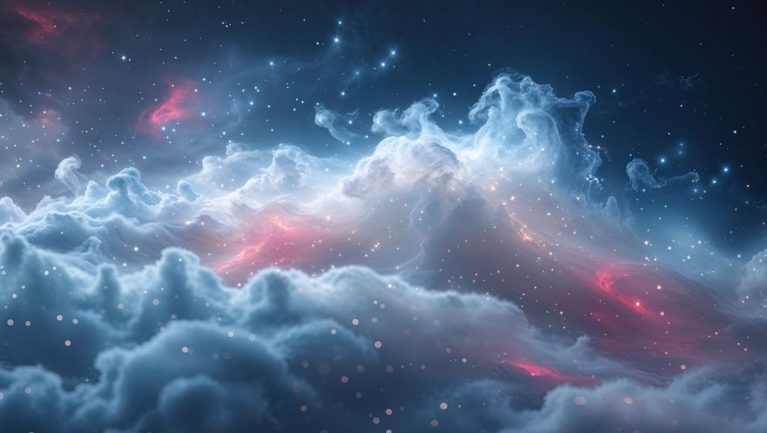 Ethereal Nebula Cloud Formation in Deep Space