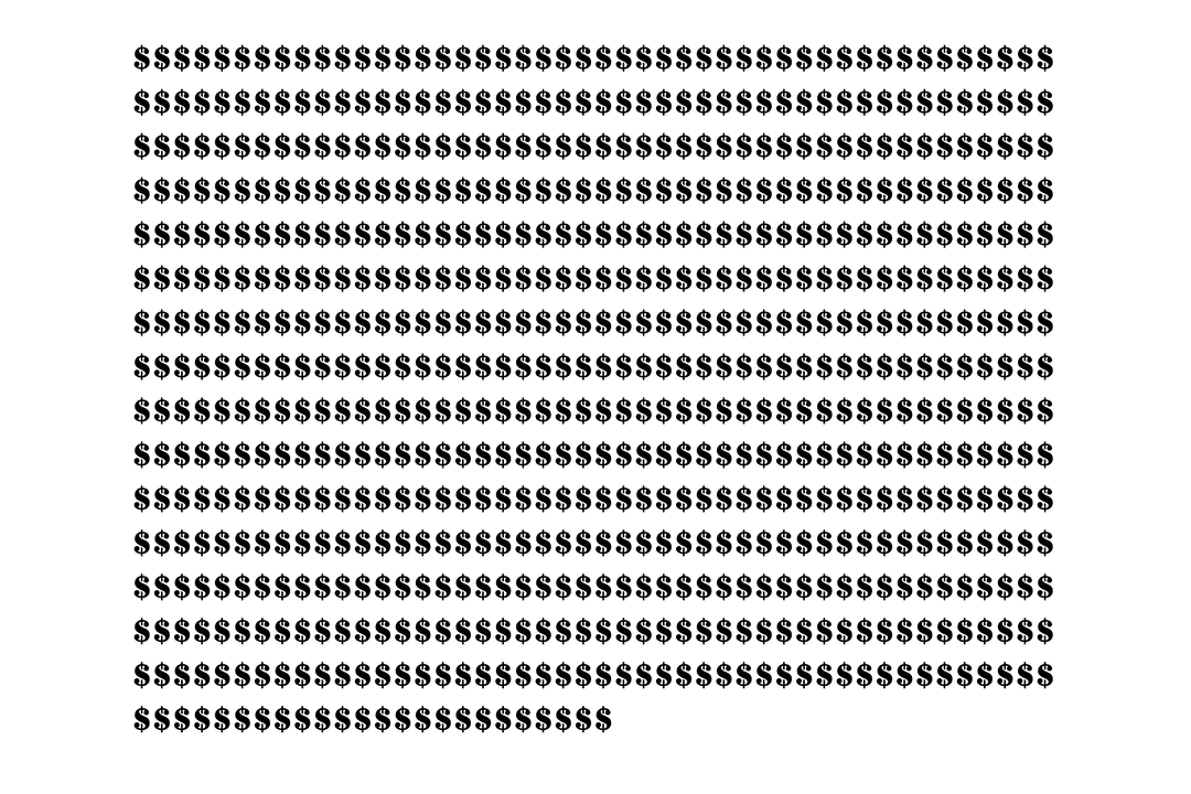 Seamless Transparent Background with Black Dollar Patterns