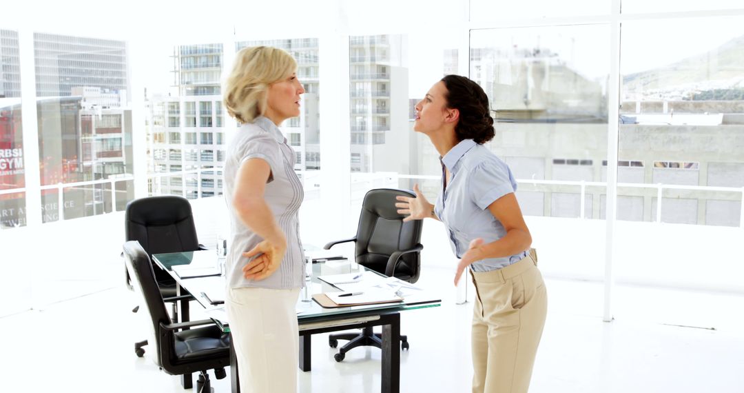 Two Businesswomen Arguing in Modern Office - Free Images, Stock Photos and Pictures on Pikwizard.com