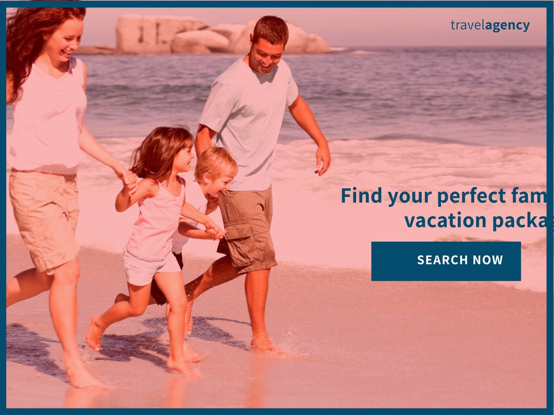 Happy Family Enjoying Relaxing Beach Vacation Together