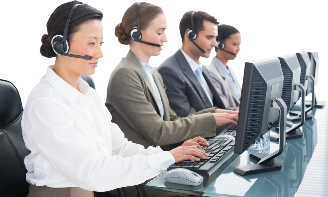 Transparent Call Center Team in Office Setting to Enhance Customer Support - Download Free Stock Images Pikwizard.com