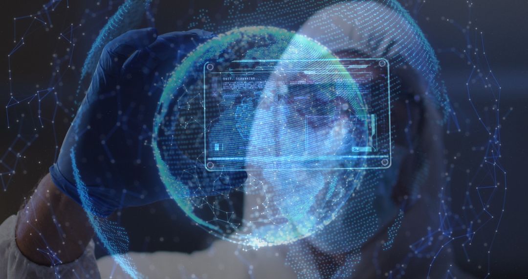 Futuristic Medical Technology with Global Network Connection