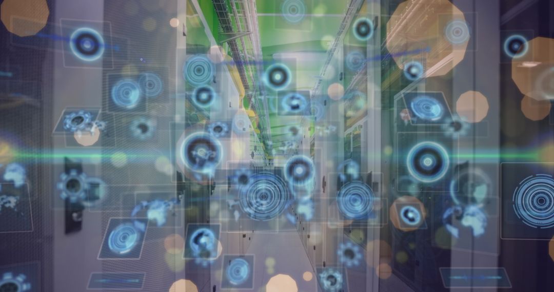 Futuristic Data Interface with Digital Network Holograms