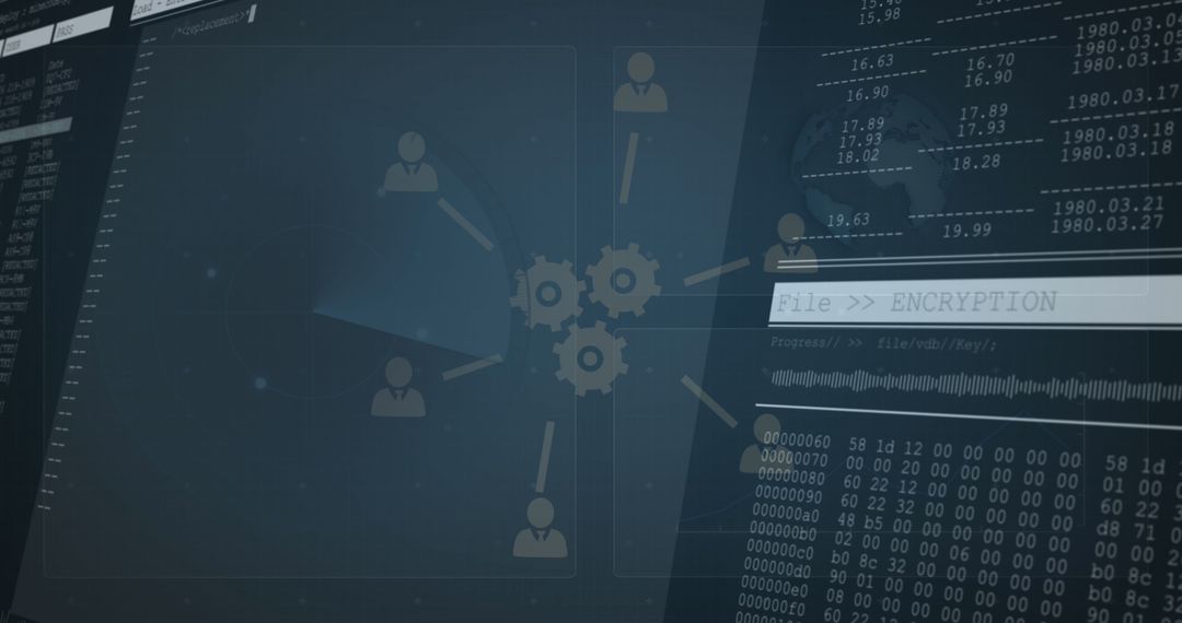 Digital Data Themed Background with Network Connections