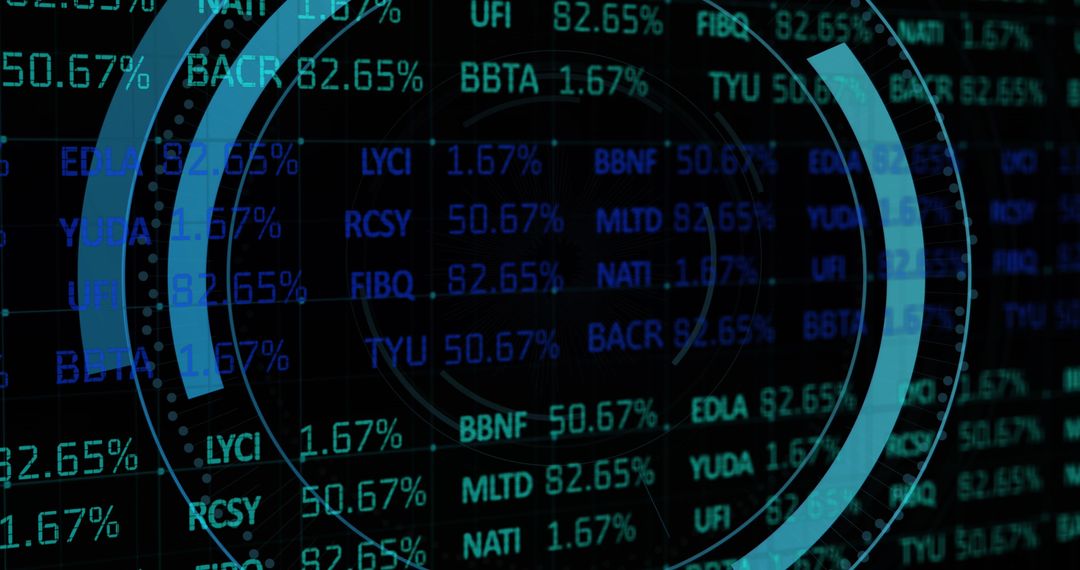 Digital Interface with Stock Market Data and Scope HUD