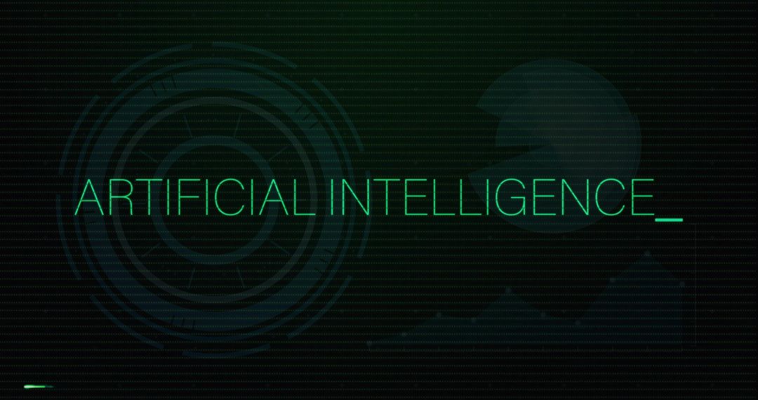 Futuristic Artificial Intelligence Interface in Green Glow
