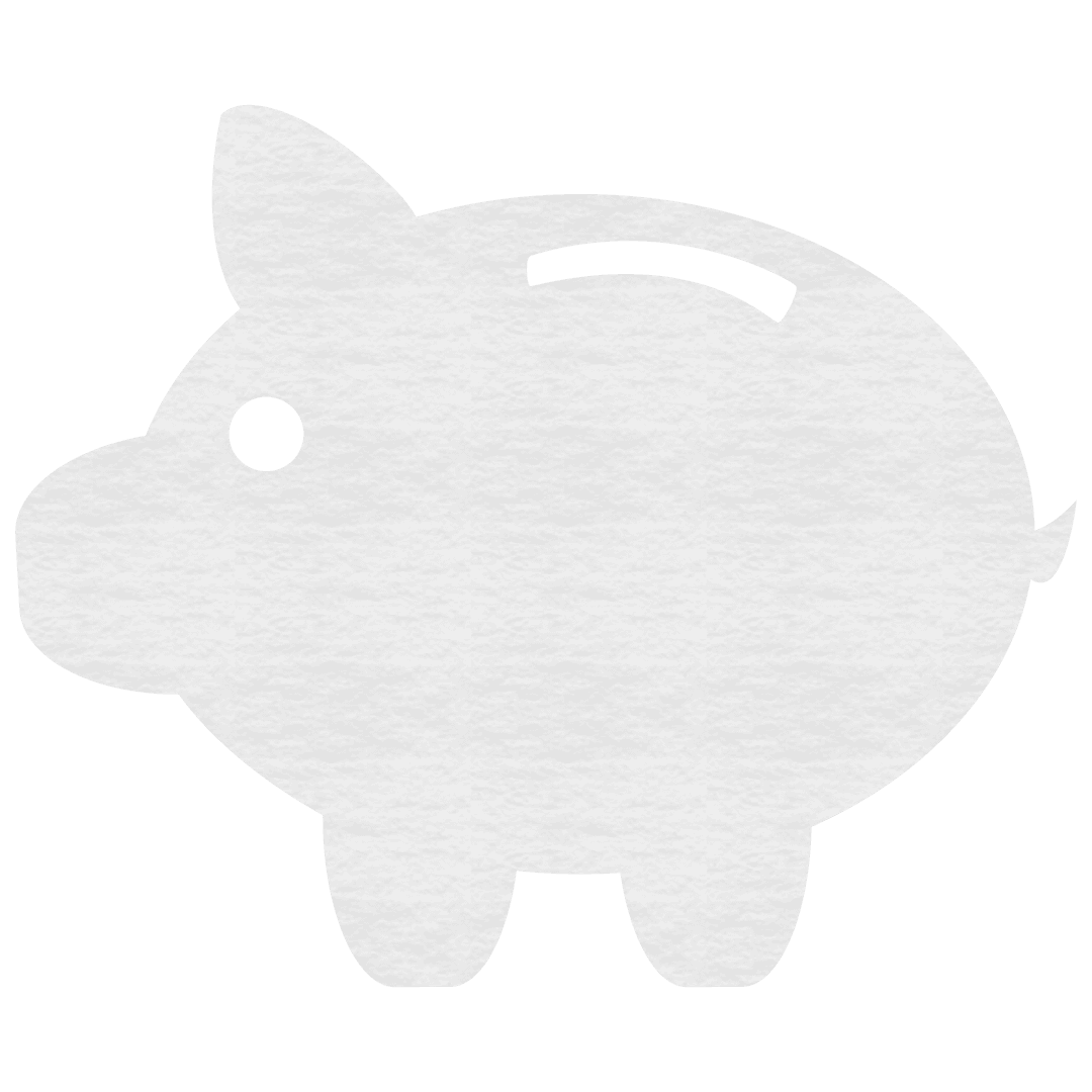 Transparent Piggy Bank Silhouette for Financial Concepts