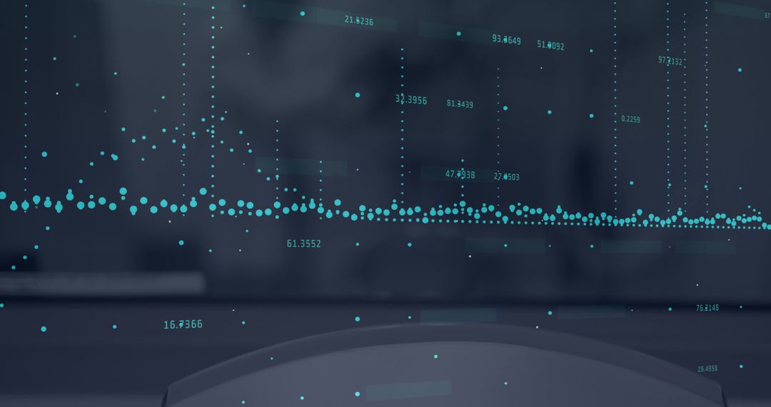 Digital Data Processing Displaying Graphs Over Blurred Background