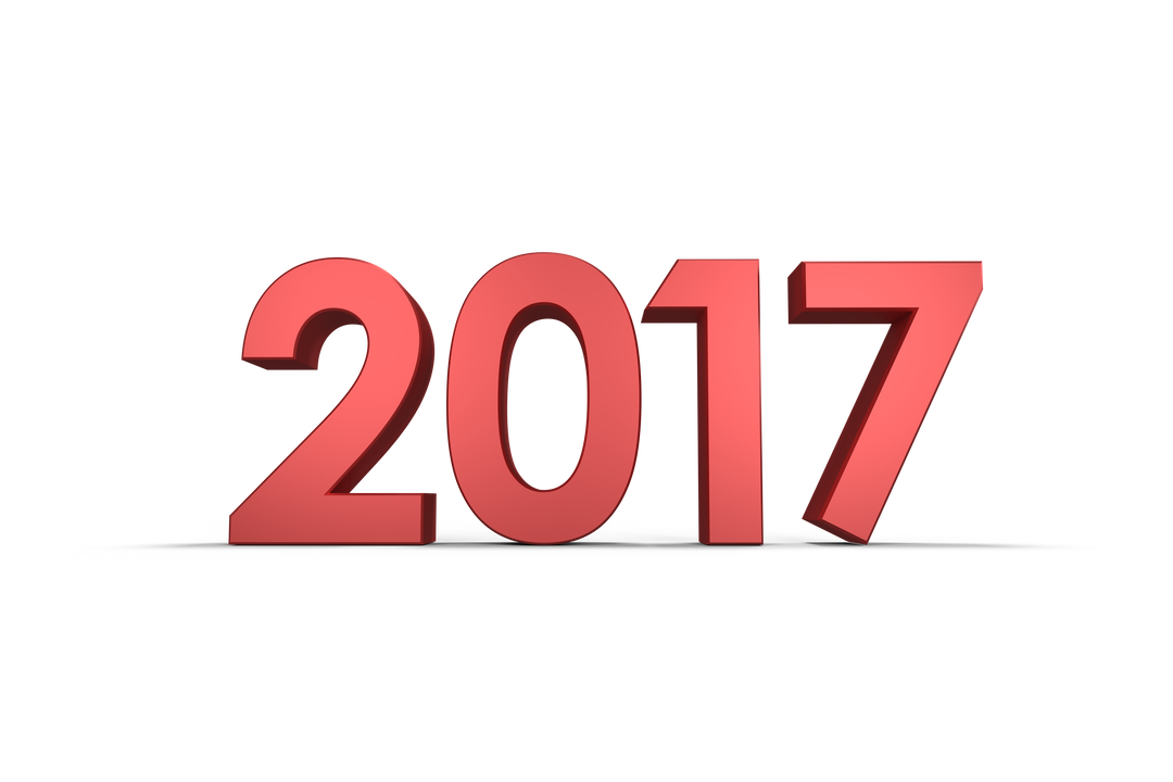 2017 Year in Red Text over Transparent Background - Download Free Stock Images Pikwizard.com