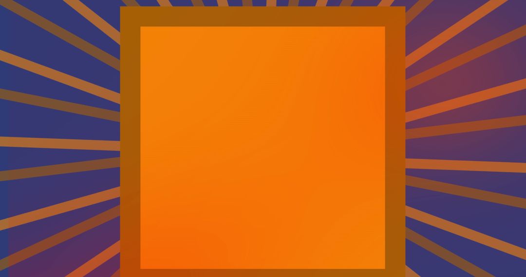 Vibrant Orange Text Banner with Radial Rays Background