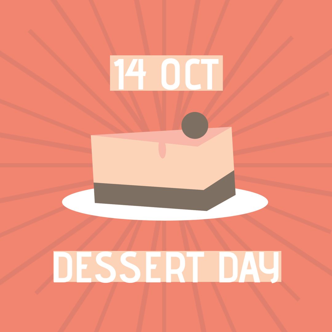 National Dessert Day Celebration with Slice of Cake