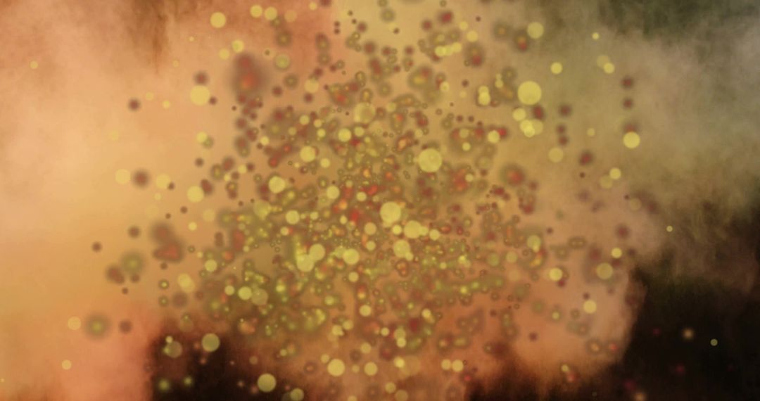 Abstract Light Spots on Dynamic Yellow Background