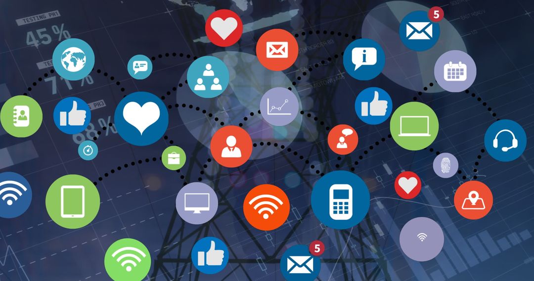 Digital Network Integration with Energy Infrastructure at Sunset