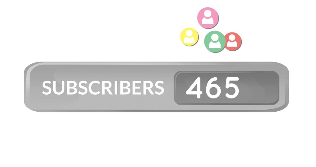 Subscribers Counter 465 with Colorful Profile Icons 4K