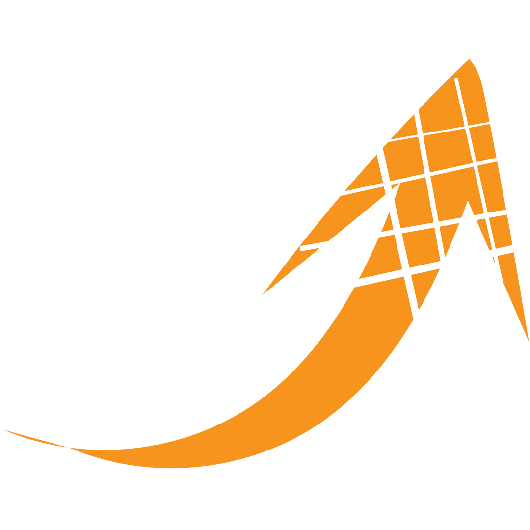 Orange Arrow on Transparent Background Symbolizing Growth