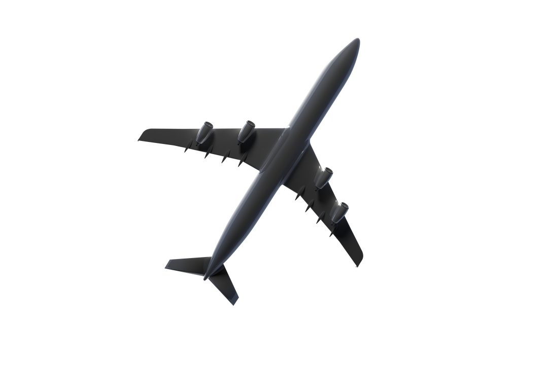 Isolated Grey Airplane Vector on Transparent Background - Download Free Stock Images Pikwizard.com