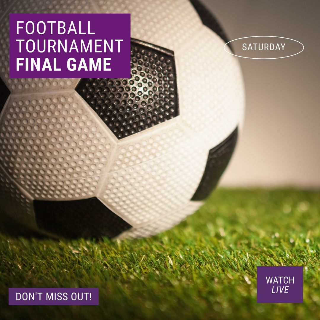 Football Tournament Final Game Announcement on Grass Field