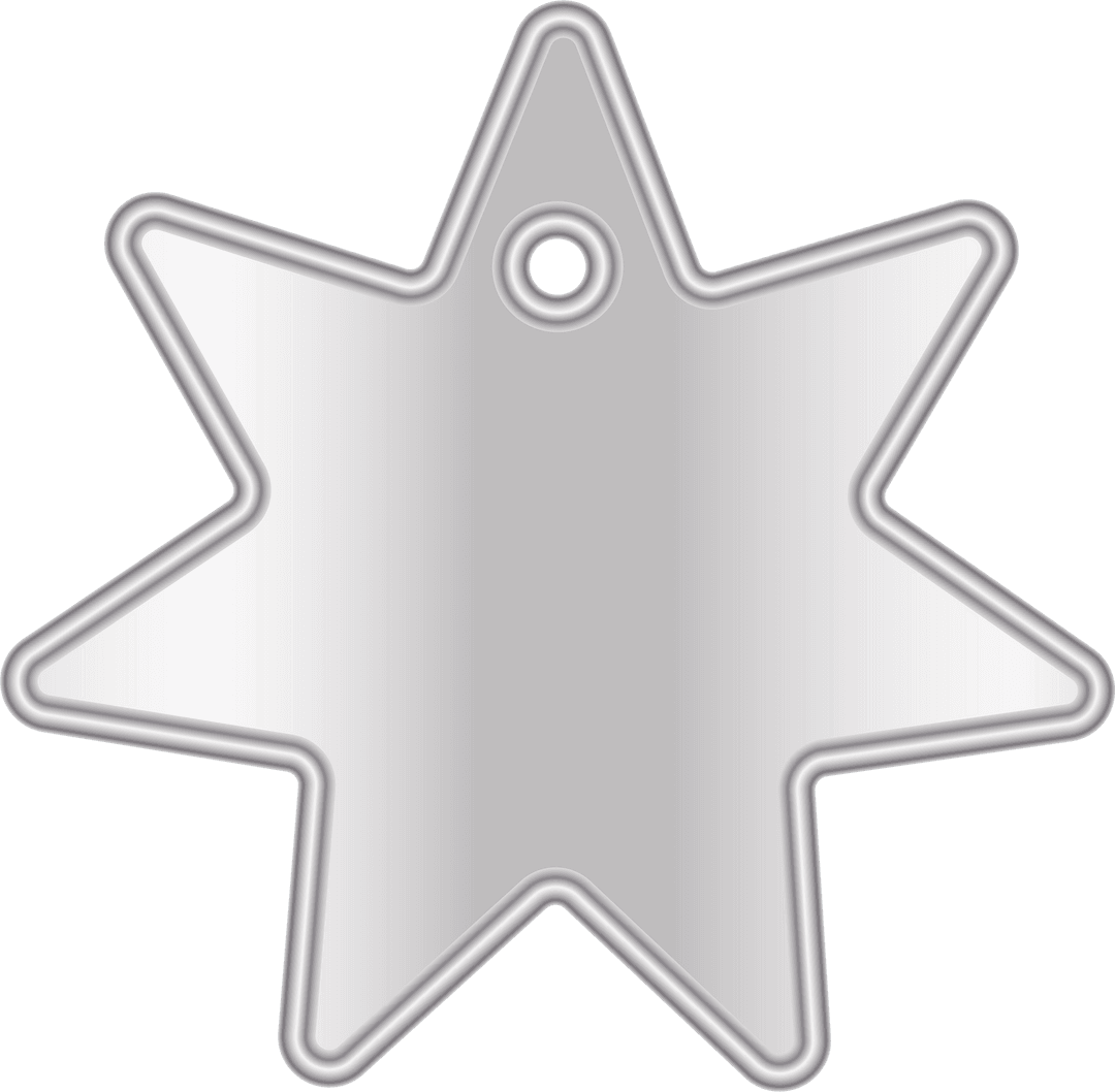 Christmas Star Decoration on Transparent Background Isolated Vector