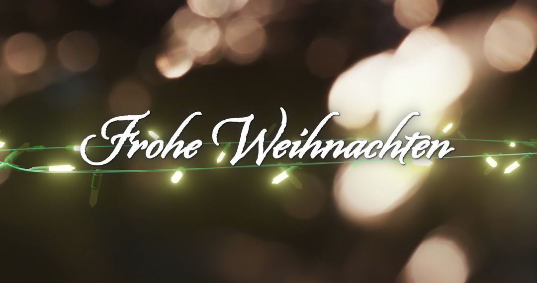 Festive Frohe Weihnachten Text with Glowing Lights