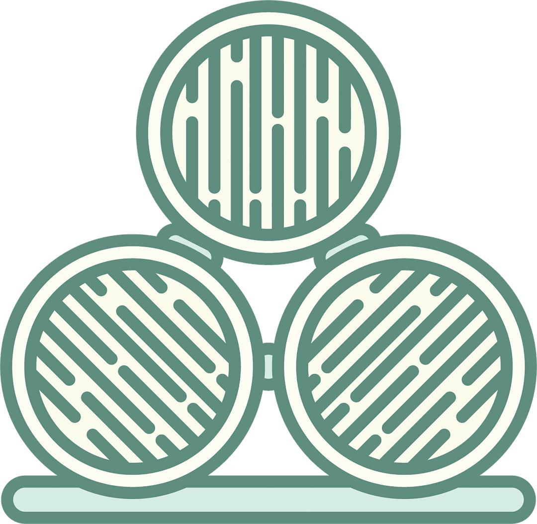 Vector Illustration of Green Barrels on Transparent Unseen Background