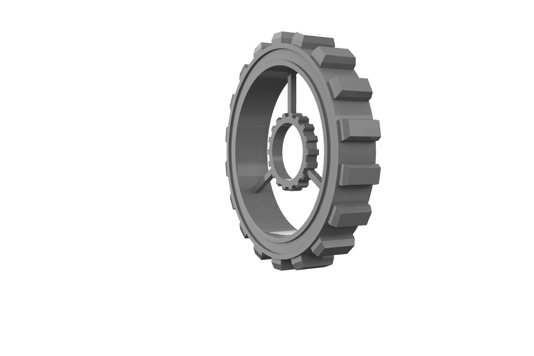 3D Transparent Gear Ring Industrial Mechanical Part