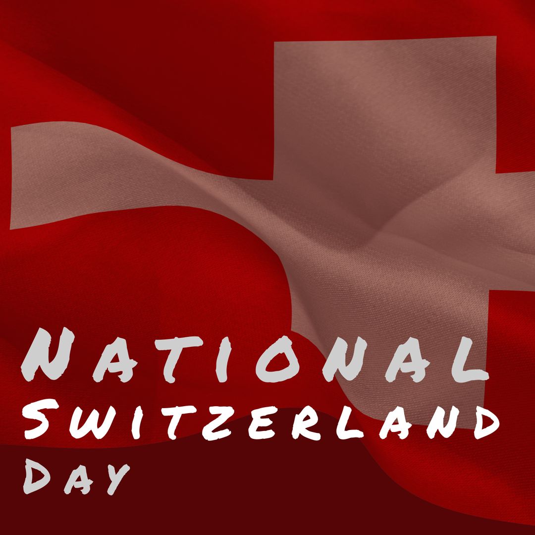 National Switzerland Day Celebration with Swiss Flag Background