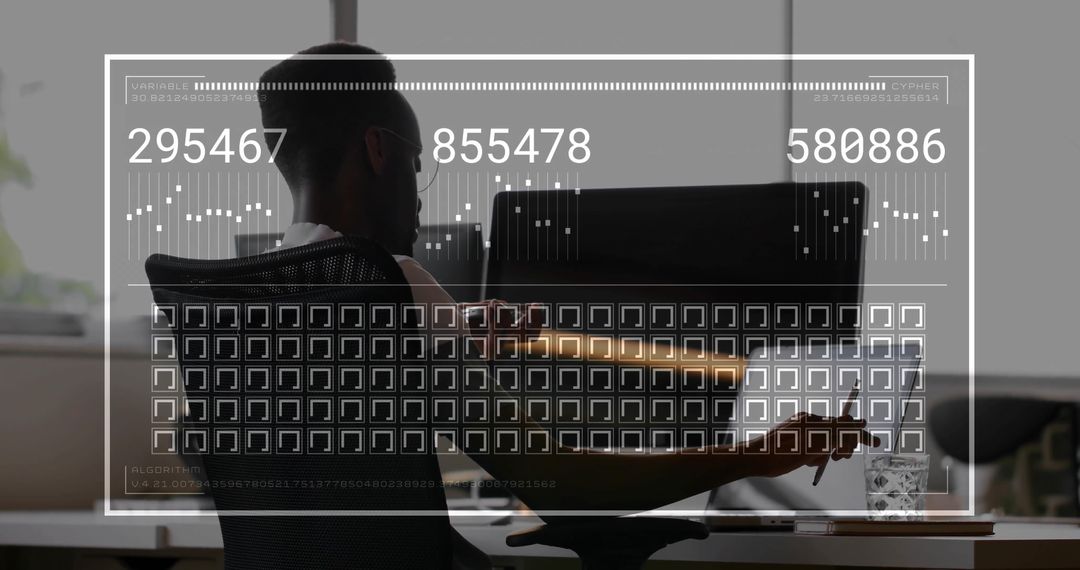 Professional Analyzing Digital Data in Modern Office