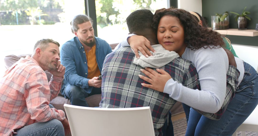 Diverse Support Group Embracing Each Other - Free Images, Stock Photos and Pictures on Pikwizard.com