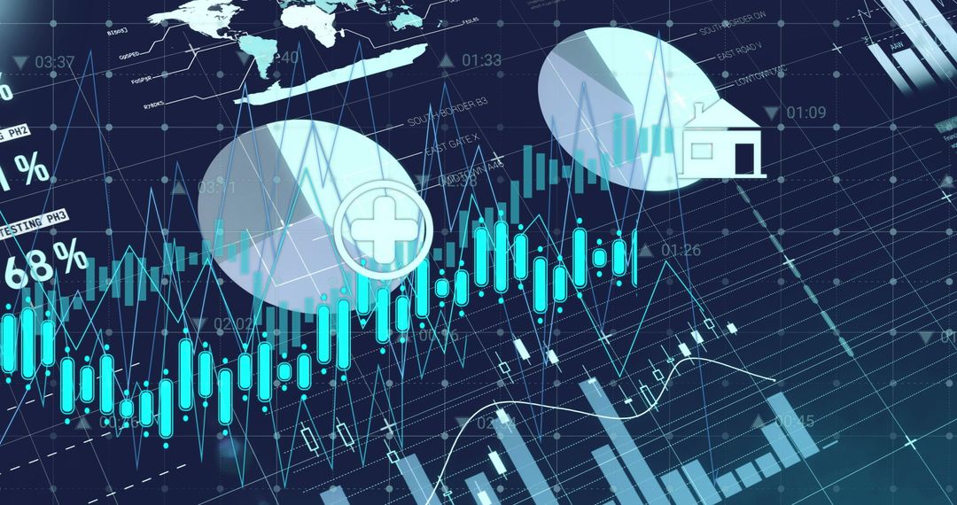 Financial Dashboard with Candlestick and Pie Charts for Investment Data Analysis