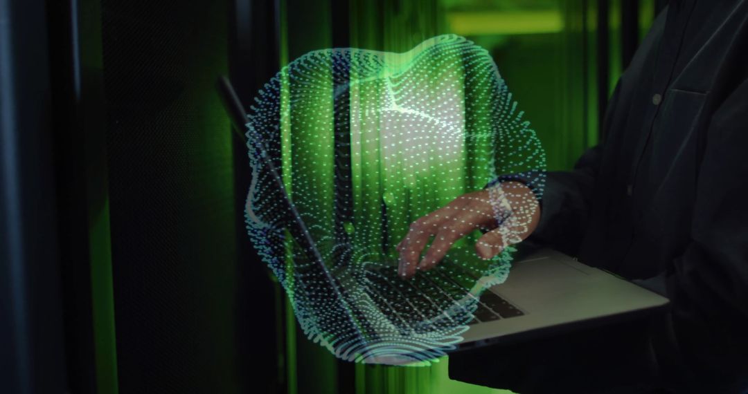 Artificial Intelligence Concept with Digital Globe and Data Connectivity