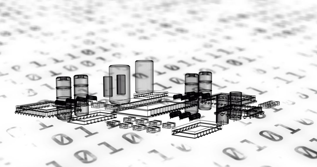 Futuristic Data Processor Digital Visualization with Binary Code - Free Images, Stock Photos and Pictures on Pikwizard.com