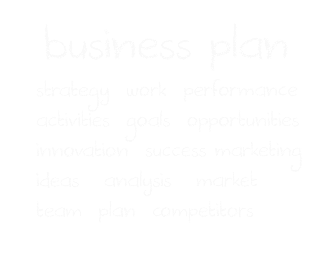 Innovative Business Plan Text on Transparent Background Illustration