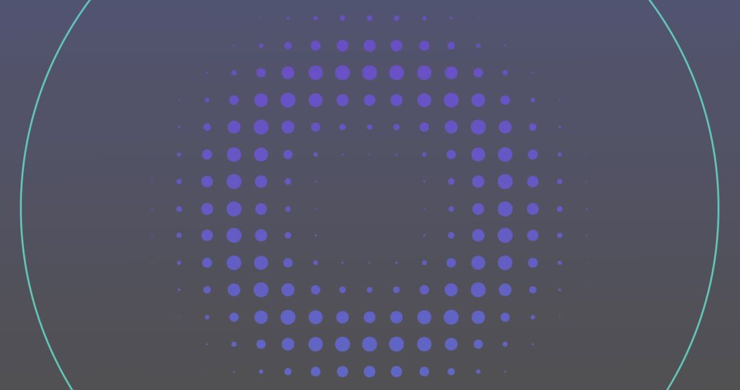 Digital Dots and Circles on Gradient Background Abstract