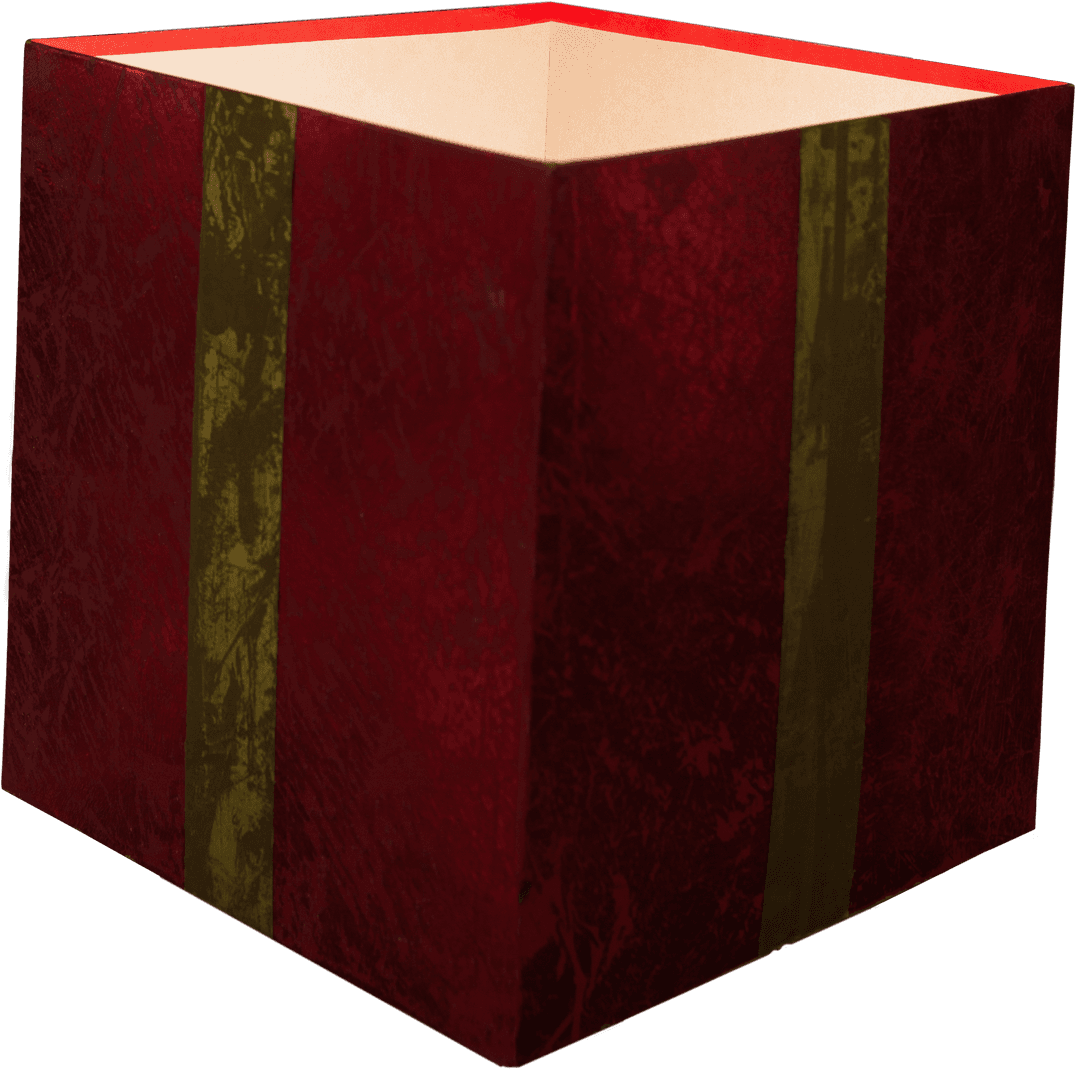 Festive Red Gift Box Illustration on Transparent Background