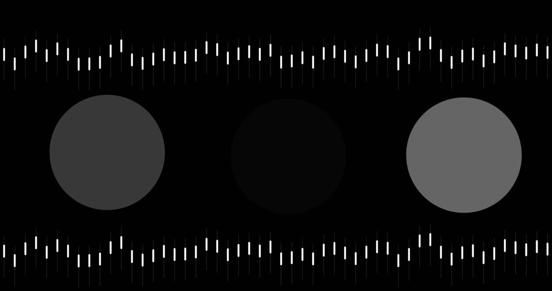 Dynamic Abstract Digital Circles with Moving Waveforms