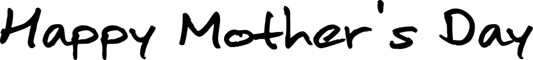 Happy Mother's Day Text Overlay on Transparent Background