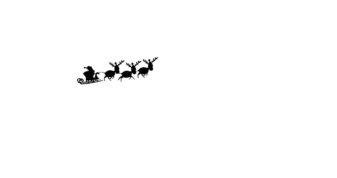 Silhouette of Santa's Sleigh with Reindeer in Motion - Free Images, Stock Photos and Pictures on Pikwizard.com