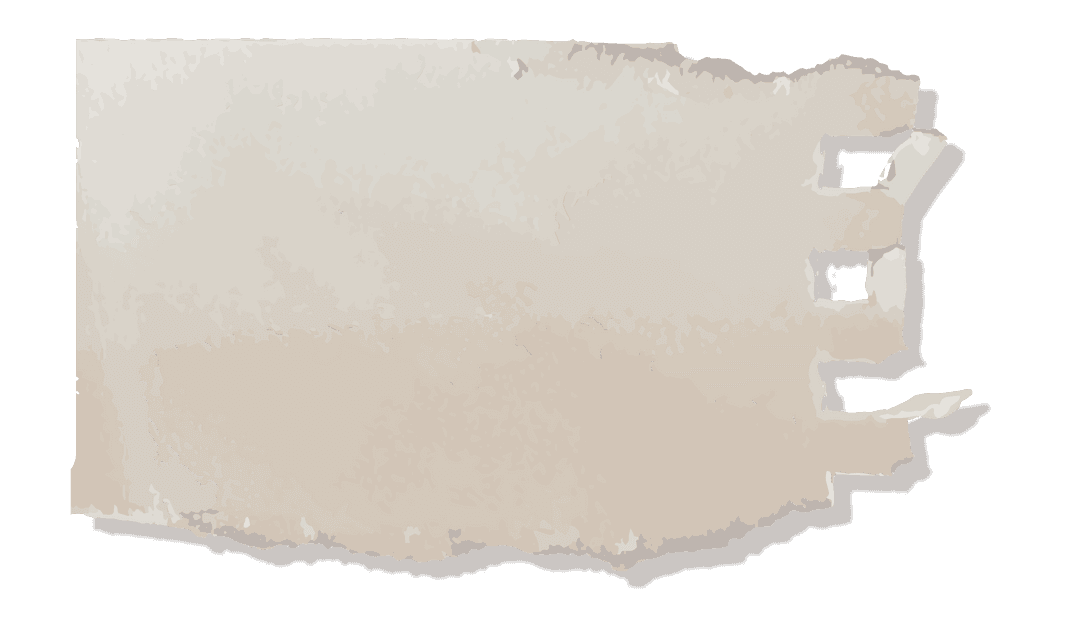 Textured Beige Parchment Scrap with Transparent Background